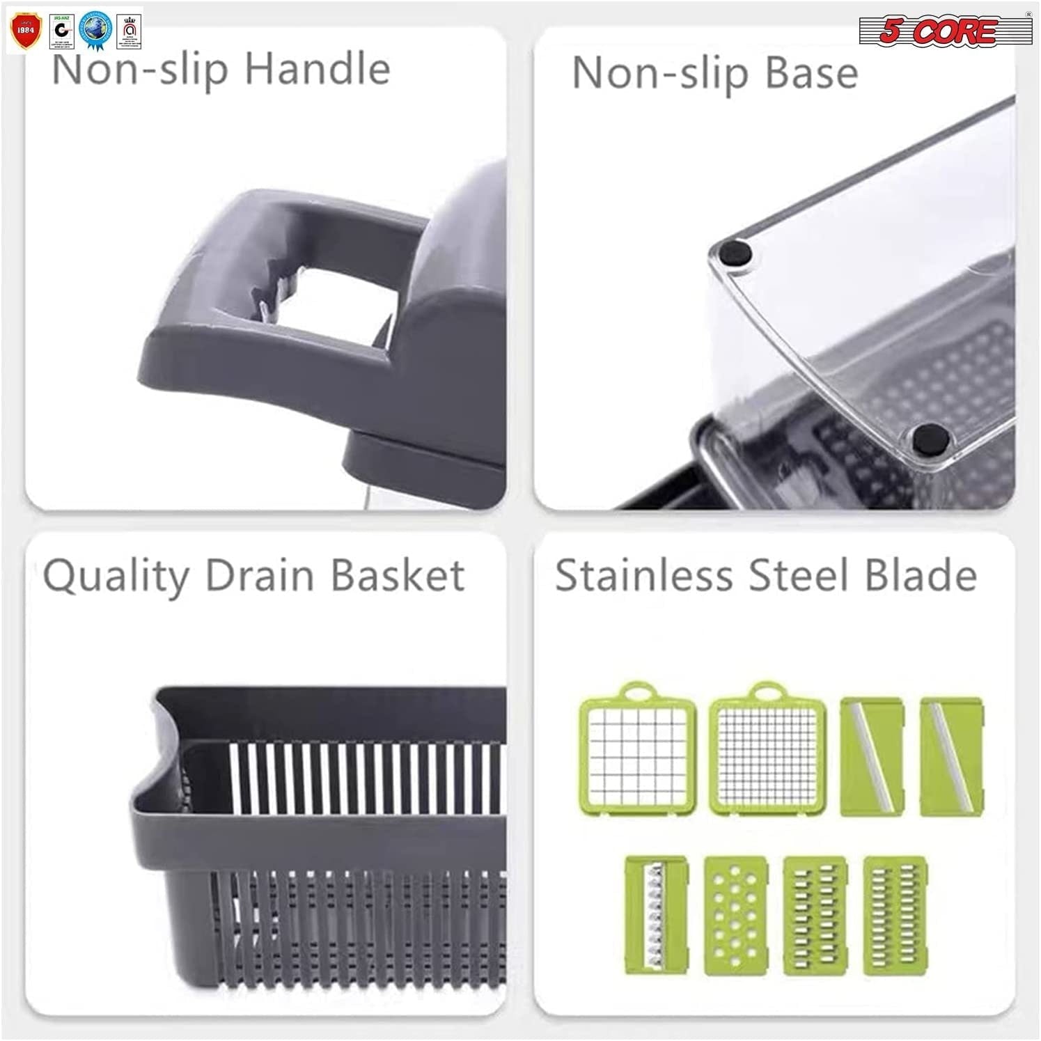 14 in 1 Mandoline Slicer Vegetable Cutter Chopper Multifunctional Veggie Chopper with Container, Onion Chopper, Chopp... - Image 2