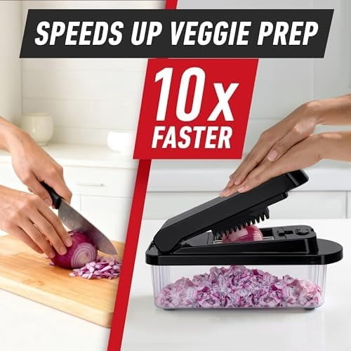 Pro-Series 10-in-1, 8 Blade Vegetable Chopper, Mandoline Slicer, Onion Mincer, Cutter, Dicer, Veggie Chopper with Con... - Image 3